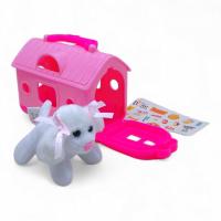 Мʼяка іграшка Песик з переноскою (рожева) MIC DR5120