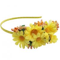 Обруч для волосся "Букет ромашок" 0206-327-2 жовтий