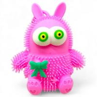 Антистрес-світяшка Зайчик (10 см) рожевий MIC MS-23-1018