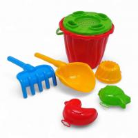 Пісочний набір - відро, сито, лопатка, граблі, 3 формочки Marioinex 900826