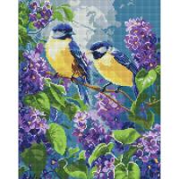 Алмазна мозаїка Весняний дует 40х50 см Ідейка AMO8087