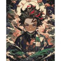 Алмазна мозаїка Аніме Клинок, який знищує демонів. Тандзіро Камадо 40х50 см Origami OD0870