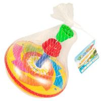 Дитяча іграшка Дзига заводна 850 в сітці, висота 13 см Жовтий