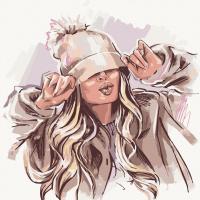 Картина за номерами. Art craft "Winter girl" 40 * 40 см 10230-ac