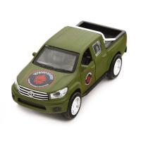 Машинка металева із серії Шеврони Героїв - Toyota Hilux - Червона калина TechnoDrive KM6119