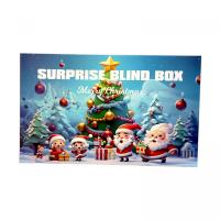 Адвент-календар 24 віконця, гумові фігурки, текстильні гномики, стоячі ялинки, в коробці MIC LZMH004-5