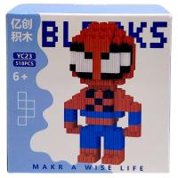 Конструктор дитячий 3D фігурка СУПЕРГЕРОЙ. Людина-павук / Spiderman 518 деталей 6+ MIC 46711