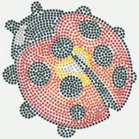 Картина за номерами, з ватними паличками Крапкова творчість. Сонечко (25х25 см) Riviera Blanca КА1-08