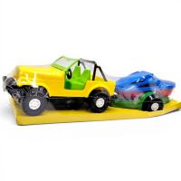 МАШИНКА ДЖИП ІЗ КАТЕРОМ ЖОВТИЙ Wader 39007