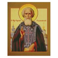 Алмазна мозаїка Ікона Преподобний Сергій Радонежський 40х50 см Strateg FA40052