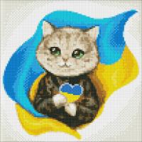 Алмазна мозаїка З Україною в серці 30х30 см Ідейка AMO7702