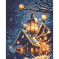 Алмазна мозаїка Новорічний затишок 40х50 см Origami OD3416