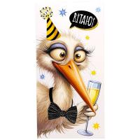 Конверт вітальний (для грошей) 16.5х9х0,5 см FIESTA КВ 25-180