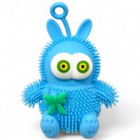 Антистрес-світяшка Зайчик (10 см) блакитний MIC MS-23-1018