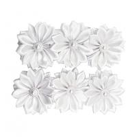 Набір резинок для волосся "Гербера" 0108-387, 6 штук, білий