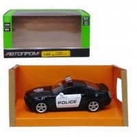 Машинка металева Ford Mustang GT Автопром поліція, інерці, двері (чорна) Автопром 4372