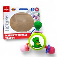 Брязкальце-спінер Динозаврик; гумові прорізувачі, присоска, в коробці MIC 8083E