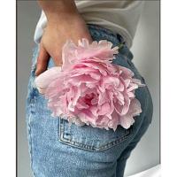 Алмазна мозаїка Півонія на джинсах, 30х40 см Strateg HEG86884