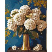 Картина по номерах з фарбами металік  Букет гортензій 40x50 см Origami LW3295