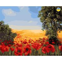 Картина по номерах Українські маки 40x50 см Origami LW3131
