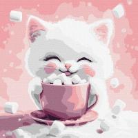 Картина за номерами Какао для котика 30х30 см Ідейка KHO6718