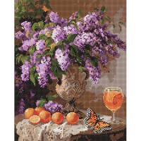 Алмазна мозаїка Бузковий аромат 40х50 см Ідейка AMO8125