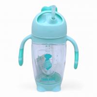 Поїлка-непроливайка (пляшечка) з ручками, 280 мл, блакитний Think Bora P2000