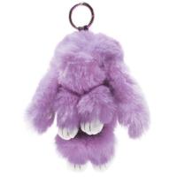 Хутряний брелок Кролик, бузковий (23 см) MIC BR2133