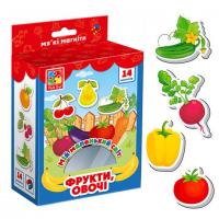 Магніти Мій маленький світ: Овочі та фрукти (укр) Vladi Toys VT3106-11
