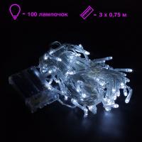 Гірлянда-штора, 300х75 см, 100 лампочок (біле світло) MIC C61483