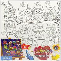 Картина по номерах дитяча Совушки 31х31 см Dankotoys CBN-01-01,02,03,04...10