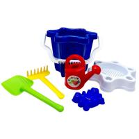 Відро Квіточка з лійкою і пісочним набором (СИНЄ) Бамсик 012/6