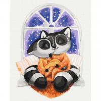 Картина за номерами Обійми єнотиків 40х50 см Brushme BS53775