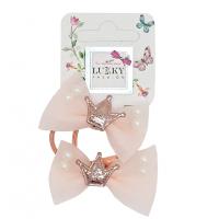 Дитяча резинка для волосся "Корона" T18533(бежевий)