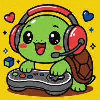 Картина за номерами Черепашка геймер 25х25 см Ідейка KHO1287