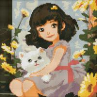 Алмазна мозаїка В теплих обіймах 30х30 см Ідейка AMO7901