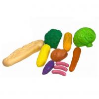 Дитячий набір продуктів: капуста, броколі, кукурудза, багет, морква, булочка, 3 сосиски Colorplast 1-128