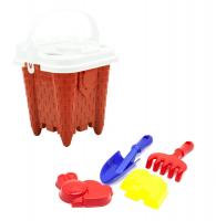 Дитячий пісочний набір Вежа червоний Bamsic 1264