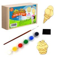 Набір для розпису по дереву Магніти: Солодощі Умняшка РД-008