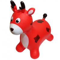 Дитяча іграшка-стрибун "Олень" RB2519 музика, світло Червоний
