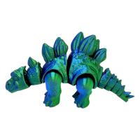 Іграшка рухлива 3D Динозавр 18 см, Стегозавр (ЗЕЛЕНО-БЛАКИТНИЙ ГРАДІЄНТ) MIC 43171