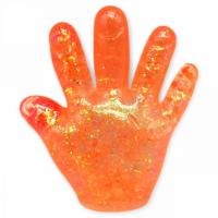 Антистрес жуйка-тягучка Долонька 8 см (помаранчевий) MIC KA-23-2111