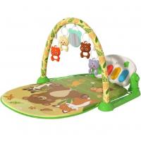 Килимок дитячий, звук, підсвічування, піаніно, мелодії, люстерко, 4 брязкальця AiYinEr 508-8D