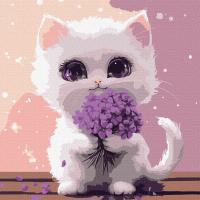 Картина за номерами Сонячний мурчик 30х30 см Ідейка KHO6724