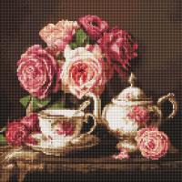 Алмазна мозаїка Троянди в темряві 40х40 см Ідейка AMO8344