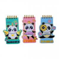 Блокнот на спіралі Панда 9 х 13 см, 60 аркушів, мікс, 1 штука MIC SC-9-4ЛК