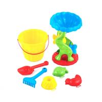 Пісочний набір Кая млин, відерце, лопатка, граблі, 3 формочки Marioinex 900413