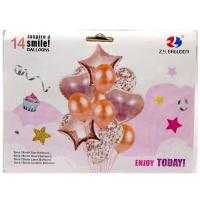 Кульки набір-букет 14 шт ENJOY TODAY (БРОНЗОВИЙ) MIC 1212-5ЛК