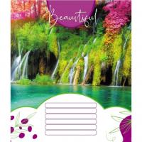 Зошит учнівський "Красиві водоcпади" 018-530100K-3 в клітинку, 18 аркушів