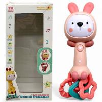 Музичне брязкальце Зайчик, на батарейках, 19 см (укр) TK Group 21373